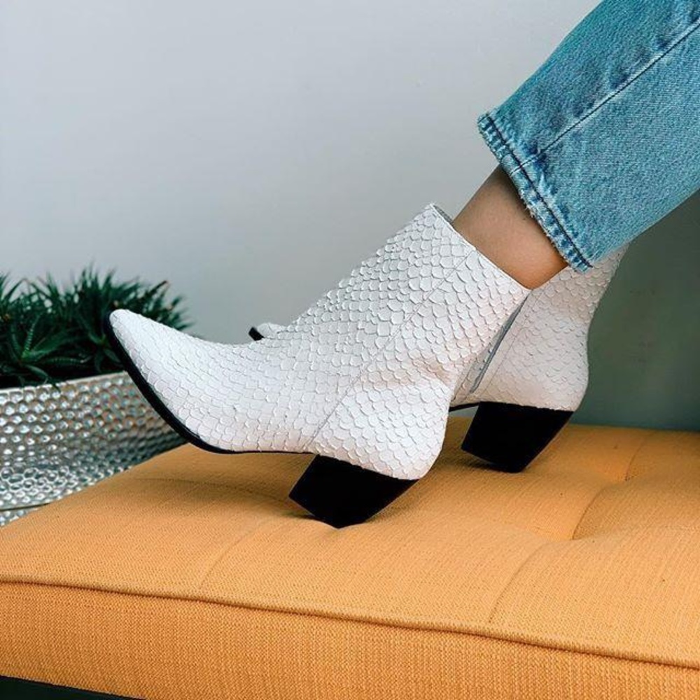 Matisse Caty white snakeskin